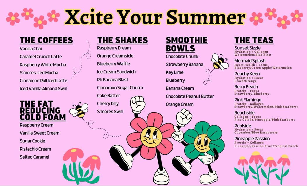 Xcite Nutrition drinks and branding